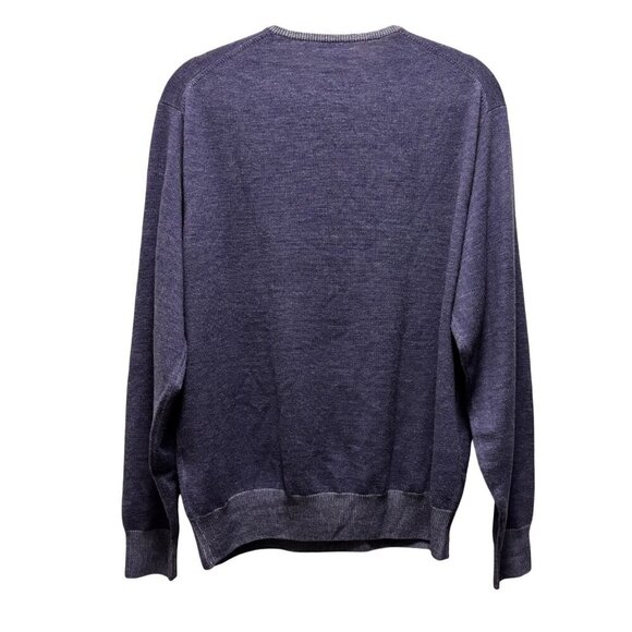 Peter Millar Mens V Neck Italian Merino Wool Sweater Large - Picture 2 of 7